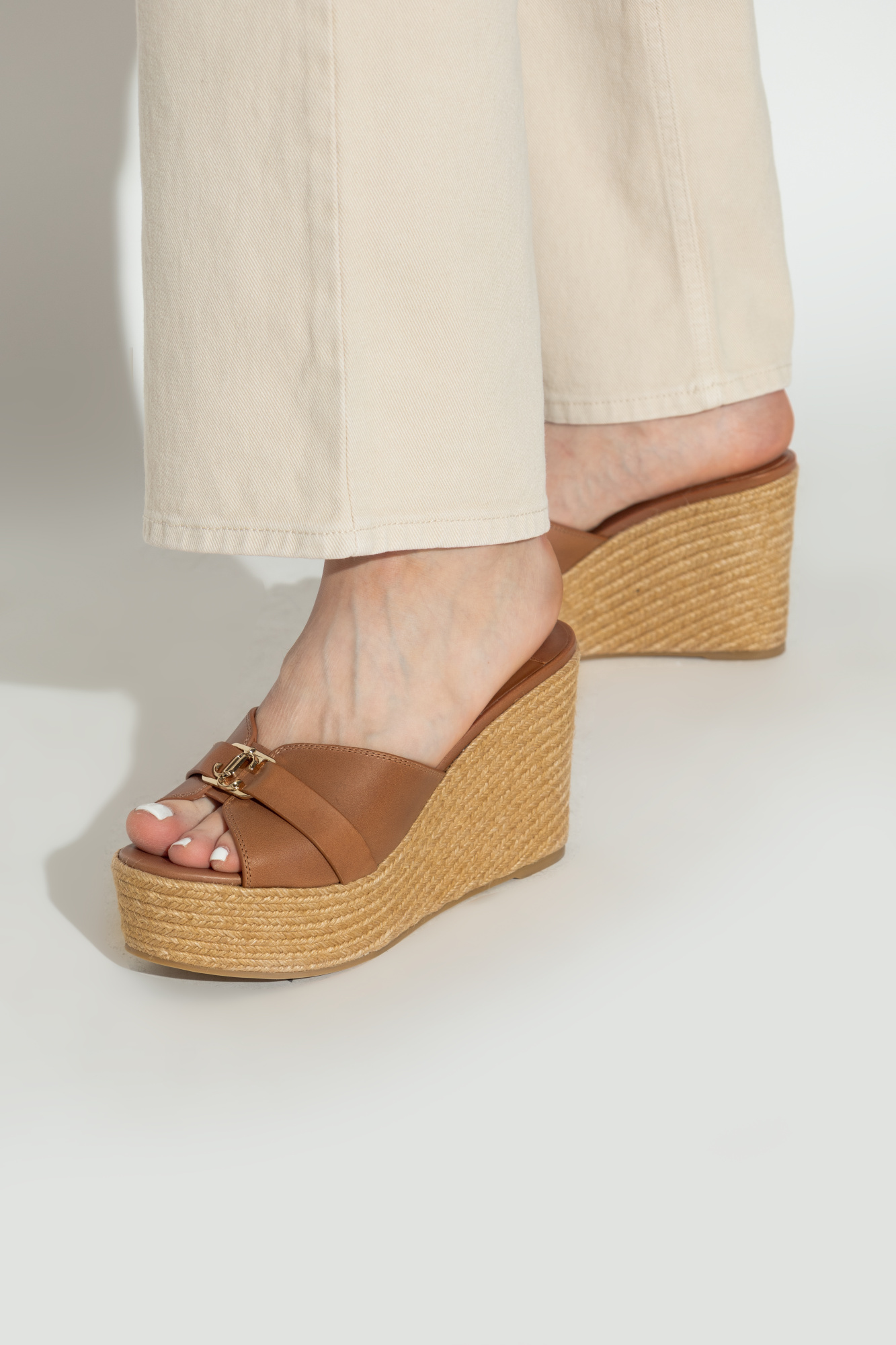 Brown Wedge Sandals 